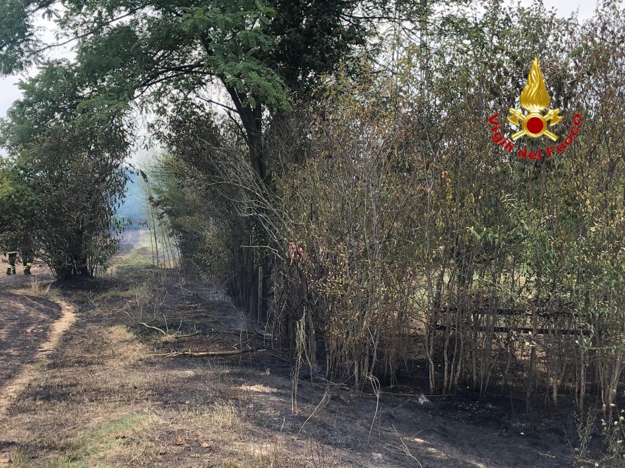 Incendio a Graffignana, 9 ettari di terreno carbonizzati